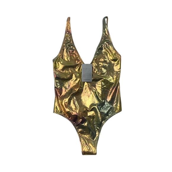 Bond Eye Swimsuit Womens M Medium Cosmic Rainbow Viva One Piece Low Cut Neckline - Picture 1 of 12